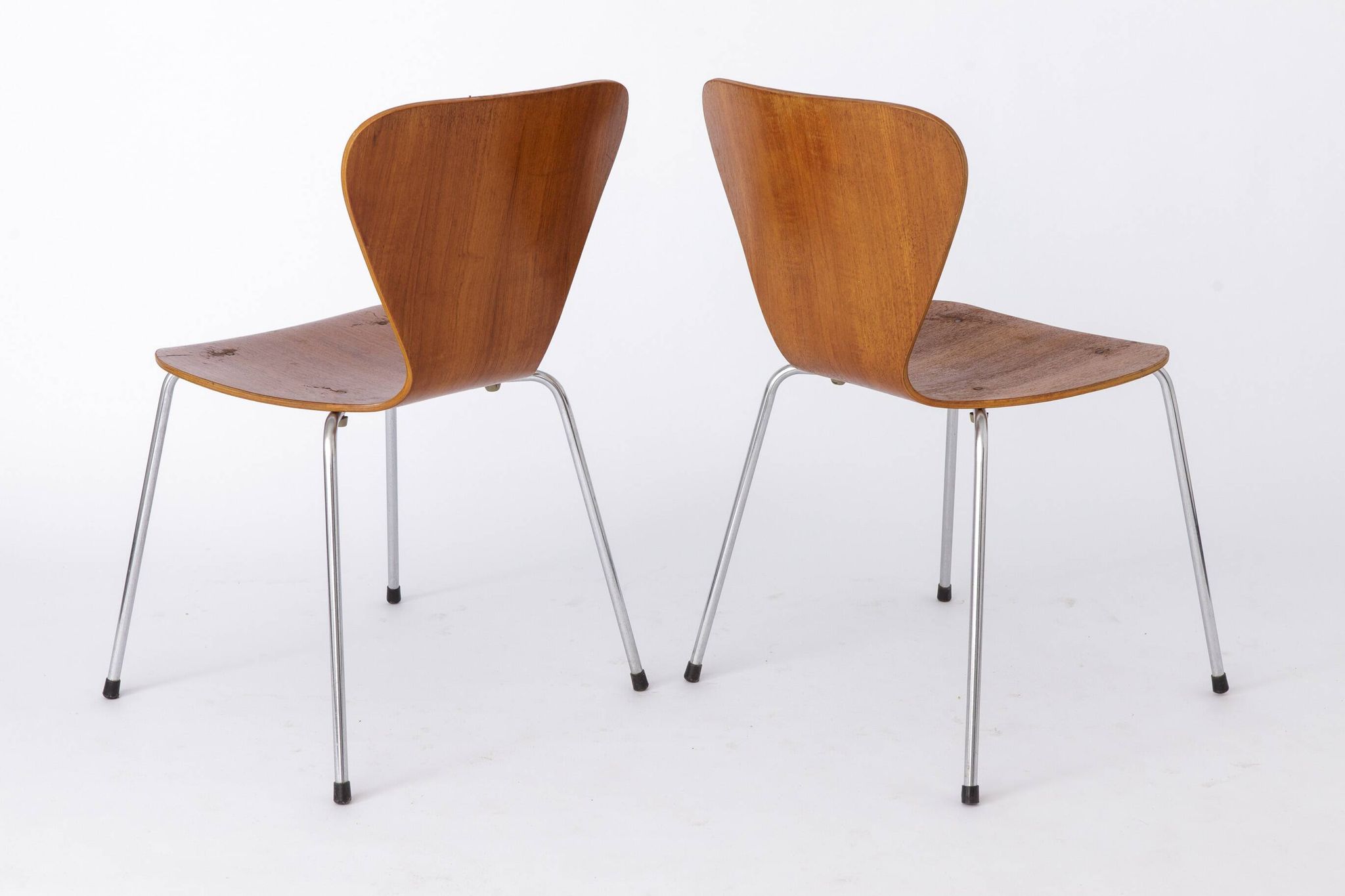 Set of 6 Vintage Stacking Chairs, 1960s, Teak - German Design