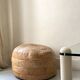 Pouf patchwork of natural cognac leather by De Sede, design 1970.
