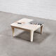 Vintage Geometric Tesselated Faux Stone Coffee Table, Italy 1980's