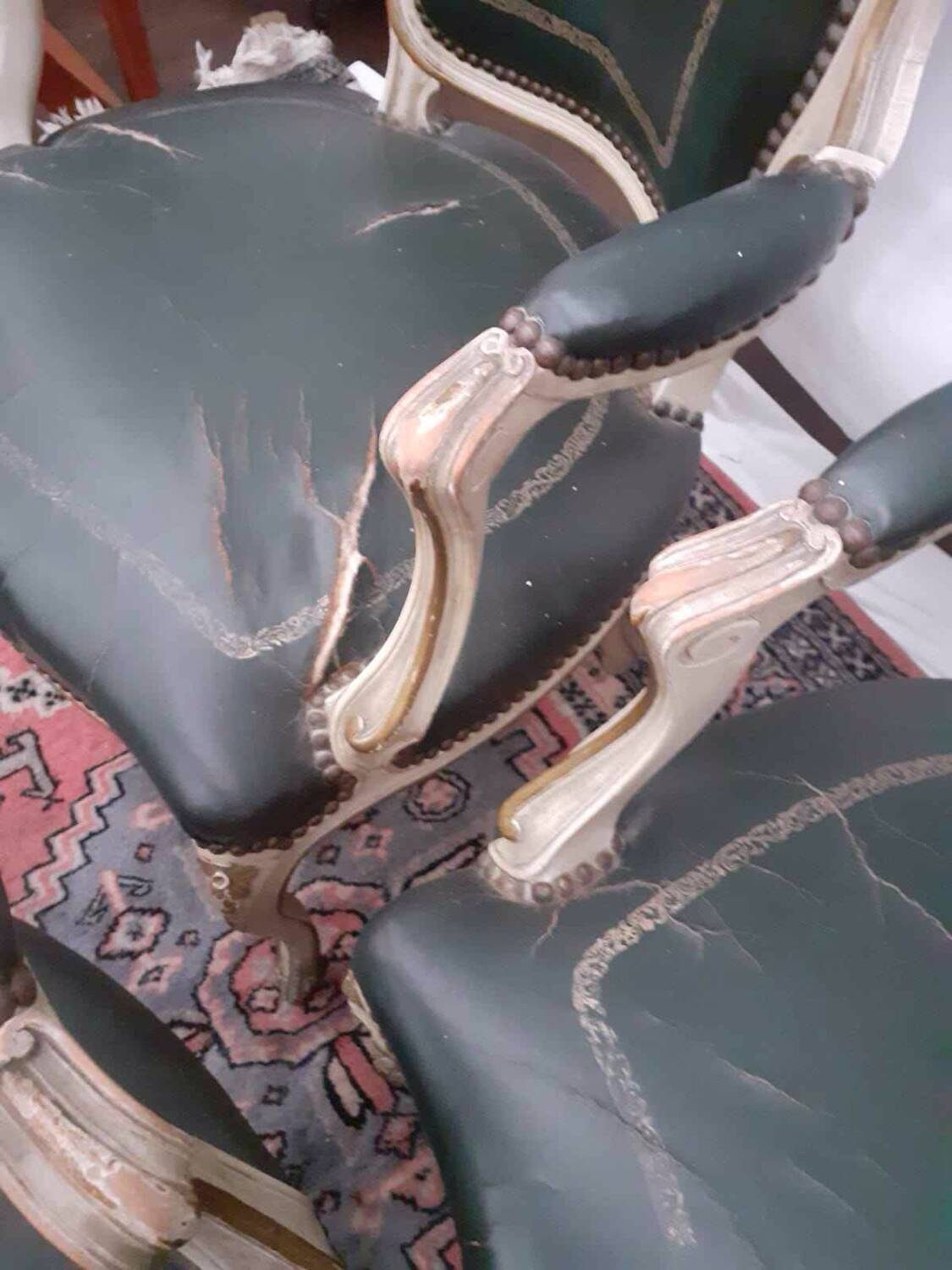 Louis XV style bergere armchair