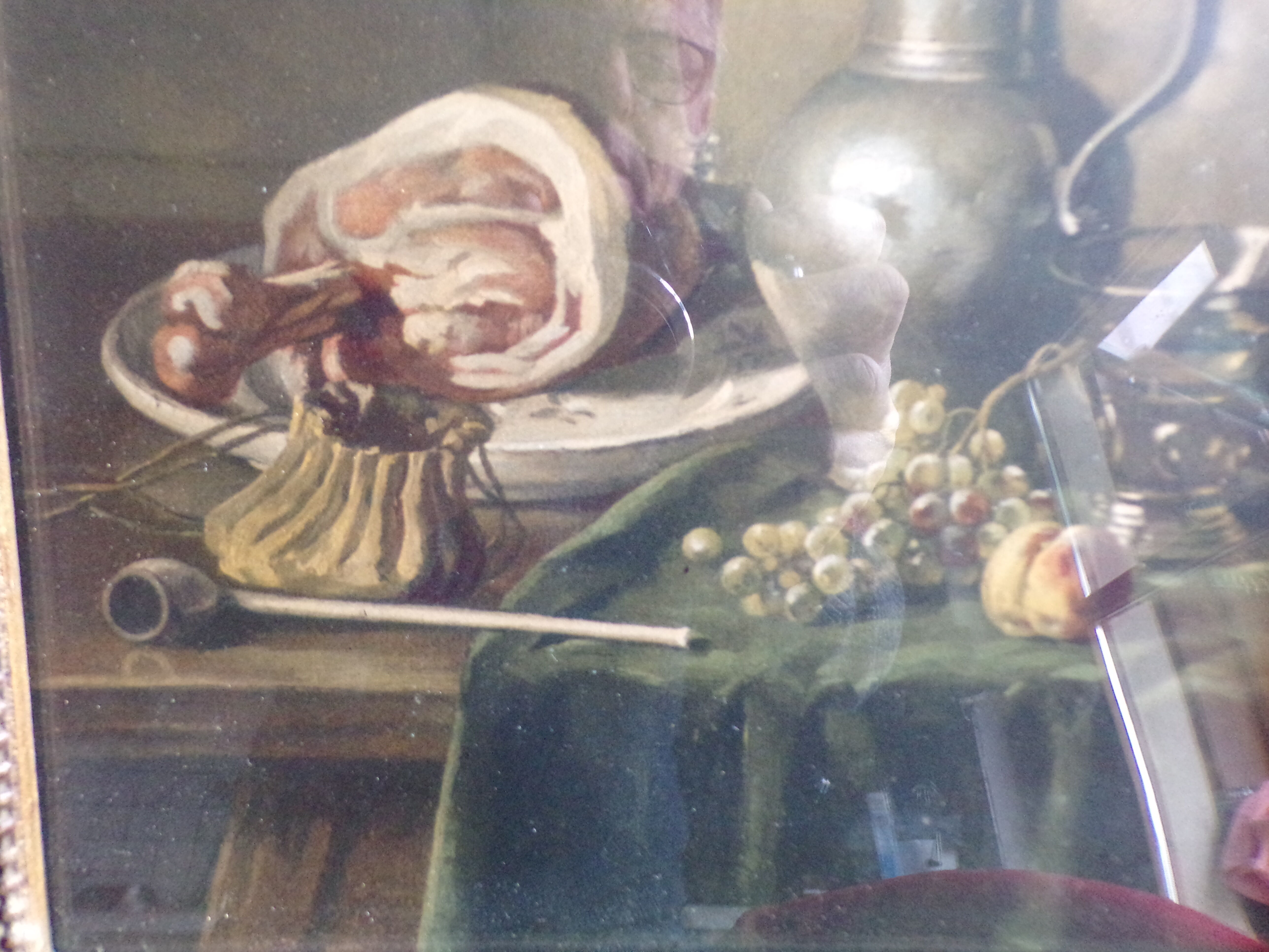 Old still life watercolor signed