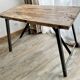 Wooden set and metal legs