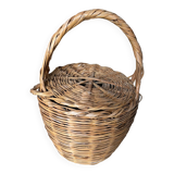 Velvet inner wicker basket