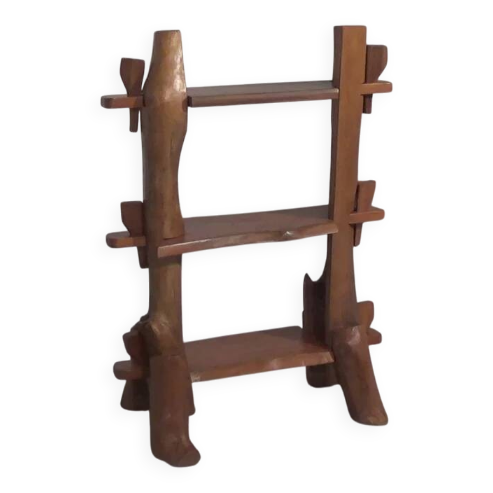 A playful mid-century French wooden bookcase 1960