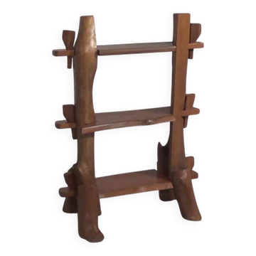 A playful mid-century French wooden bookcase 1960