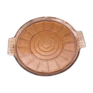 Pink glass dish