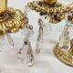 Appliques classiques en bronze et en cristal, France années 1950.