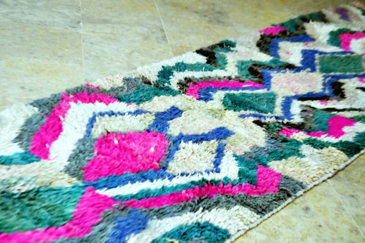 Moroccan Berber carpet hallway Boujaad 330 x 70 cm new