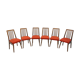 6 mid century dining chairs by Jitona, 1970s