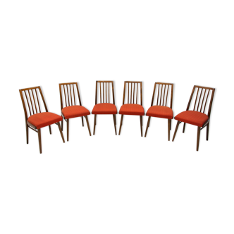 6 mid century dining chairs by Jitona, 1970s