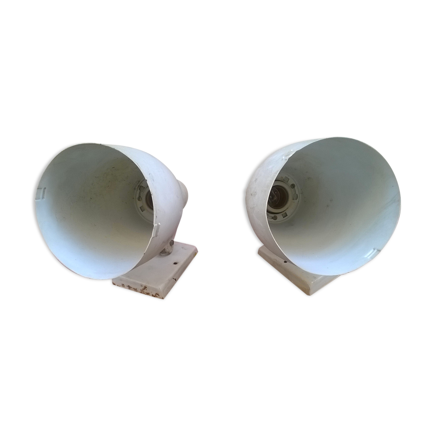 Pair of white spots Lita "60s