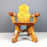 Vintage brutalist armchair, 1960s