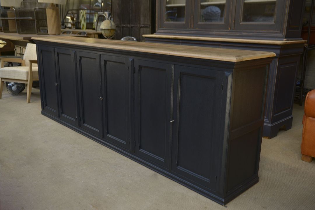 Enfilade à 6 portes 1920 patiné noir
