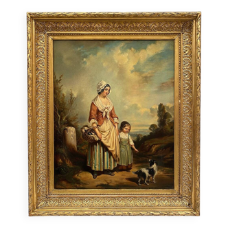 Huile sur toile XIXe D’après Auguste Delacroix (1809-1868)