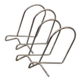 4 chrome wire metal Bookends made of wire metal, Kajsa & Nisse Strinning for String