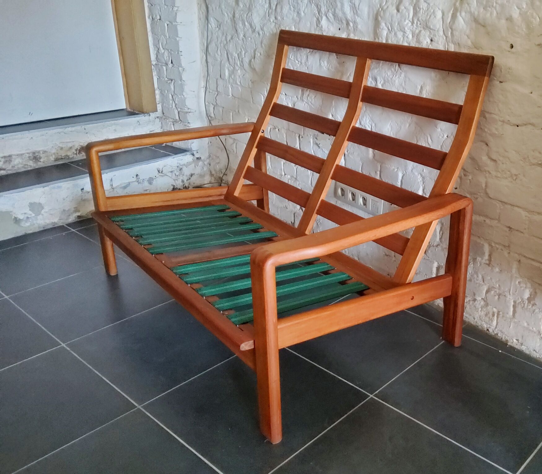 Vintage solid wood sofa