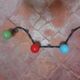 Vintage wall coat rack "Atomic" in wrought iron with multicoloured balls.