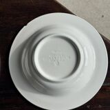 Set of 4 Italian deep plates Ceramica Quadrifoglio with blue rim D22