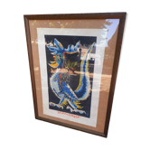 Lithograph Coq 'The Warrior' Jean Lurçat year 50