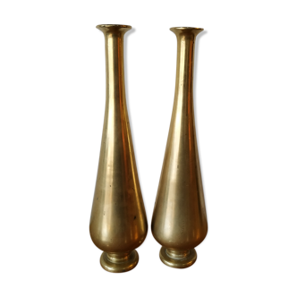Pair of Indochinese bronze vases