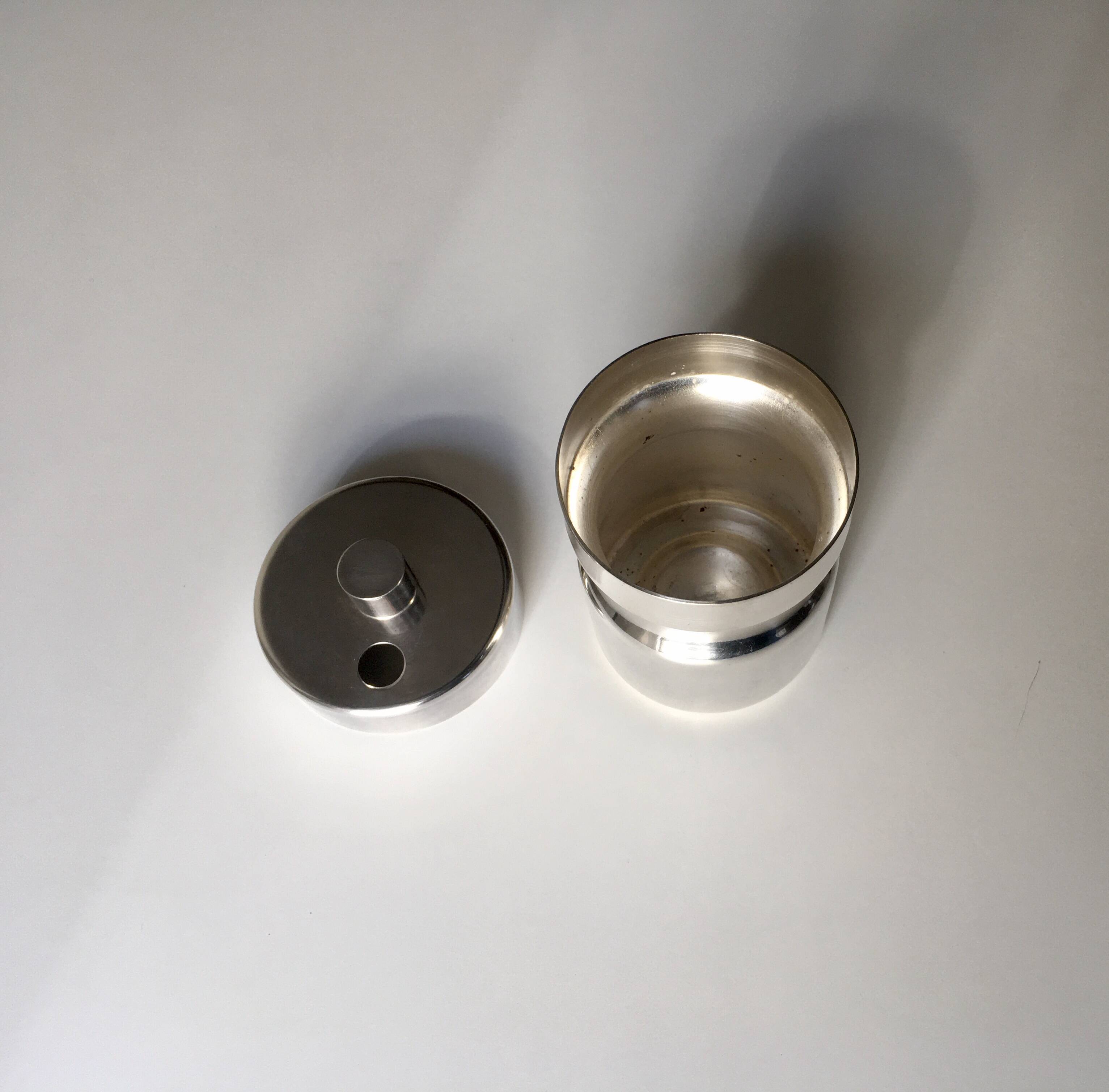 Vintage silver-plated mustard pot, SNPA goldsmiths of France, 20th century