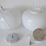 1 sur 2 Suspension blanche vintage, style scandinave minimaliste