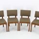1930s Set of Four Restored Art Deco Dininng Chairs, Czechoslovakia