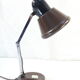 Vintage articulated desk lamp in brown metal and chrome years 60/70