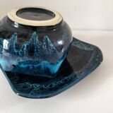Vallauris style square cup and saucer