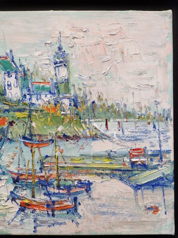 Yolande Ardissone (1927-2024) - Oil on canvas - Doëlan Lighthouse, Brittany