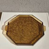 Smoked glass Art Deco tray