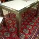 Design dining room set in brushed steel – Table and four chairs