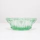 Green crystal glass bowl ashtray, mid-century, Italy, 1970s.