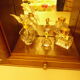 Art Deco extra furniture 1920/1940 to install or fix, wooden, central mirror, 2 doors, 1 drawer