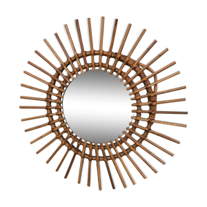 miroir rotin