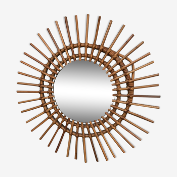 Rattan mirror