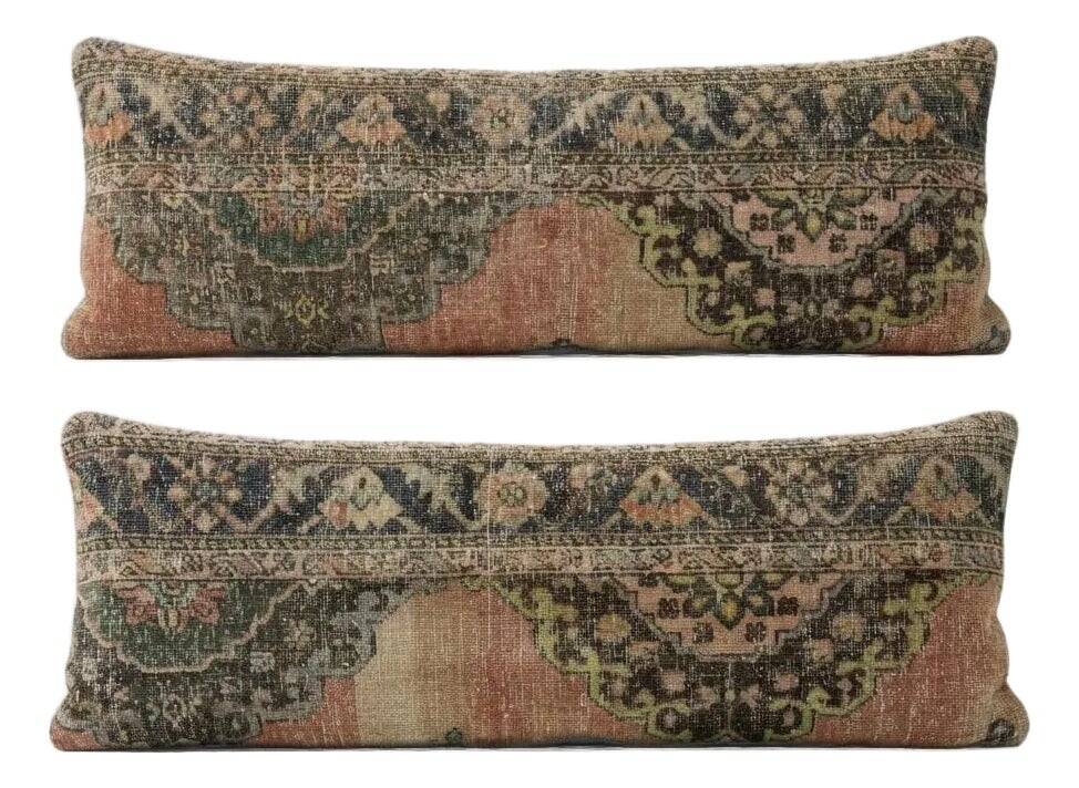 Set of 2 vintage Turkish cushion covers 41x119 cm