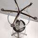 Vintage Black Plastic and Chromed Metal Revolving and Adjustable Stool, Italy