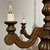 Louis XVI style wooden chandelier, 1890s