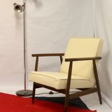 Armchair Henryk Lis 300-190 years 1970 fabric sparkling effect.