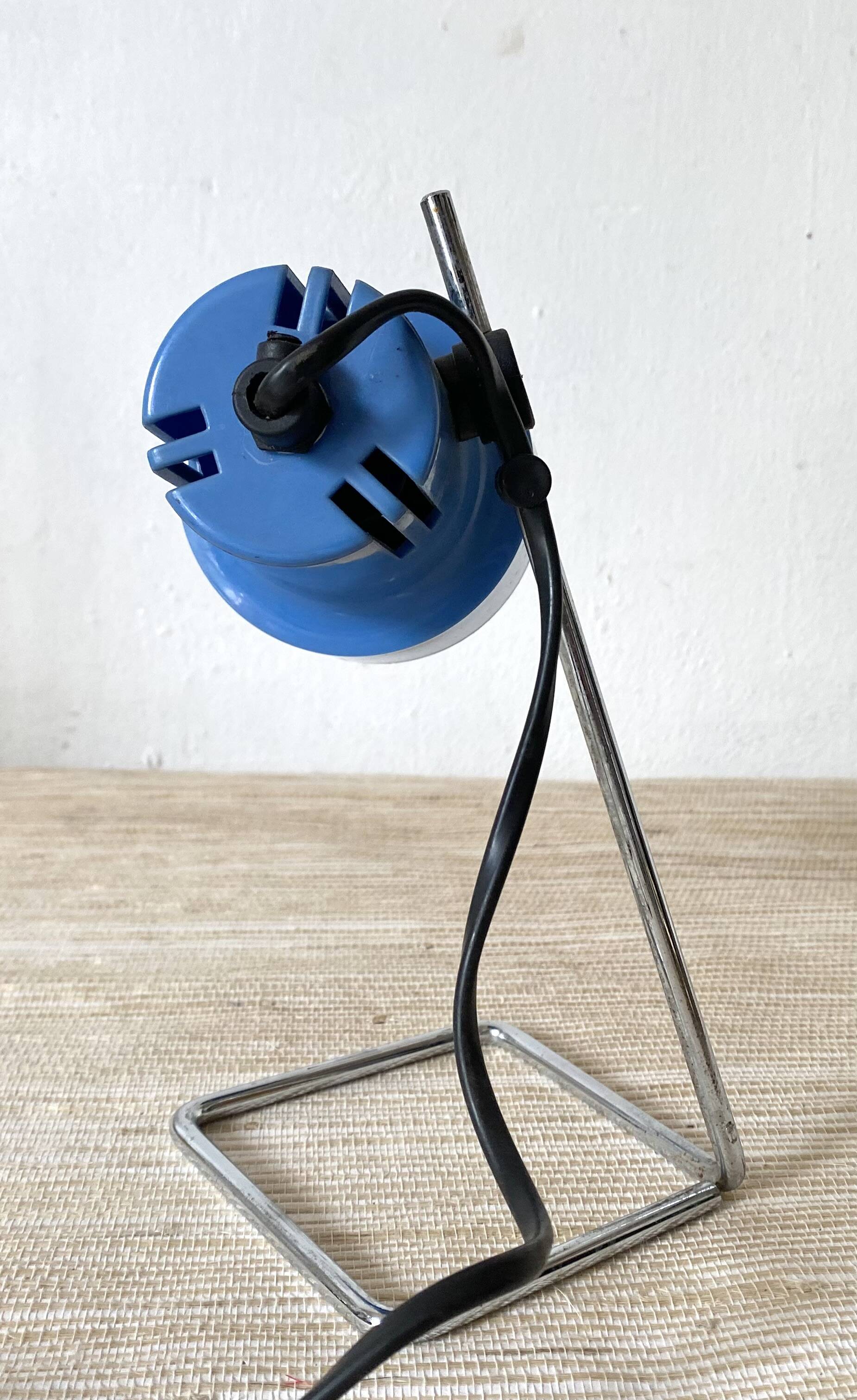 Vintage blue spot lamp, 70s