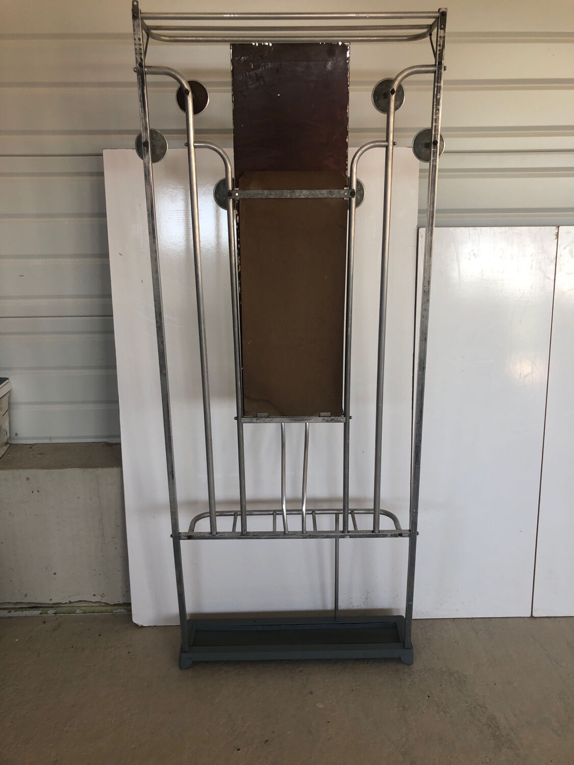 Vintage aluminum coat rack