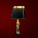 Massive table lamp of Egyptian woman in gilded metal – 1970s-1980s
