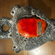Mediterranean in glazed lava ceramic, France, 1970s.