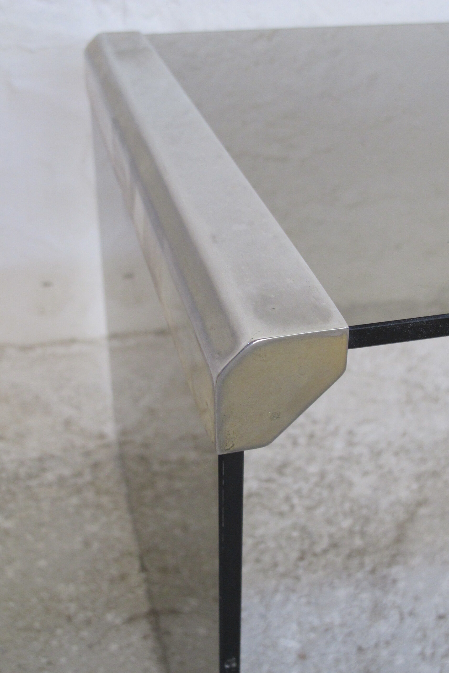 Galotti and Radice 70s smoked glass coffee table