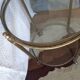 Brass rolling trolley with removable tray