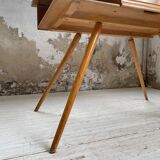 Vintage oak compass desk