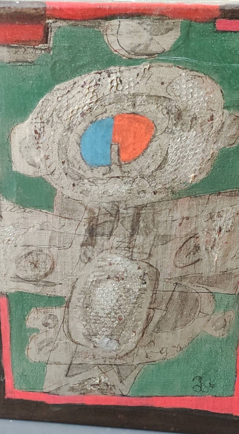 Peinture Art abstrait/Huile sur toile. Style Augustin Ubeda. 32 x 24cm