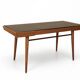 Table basse Tchécoslovaque 1960s, plateau verre noir