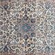 Vintage Persian Nain carpet, handwoven wool and silk from the 1940s.